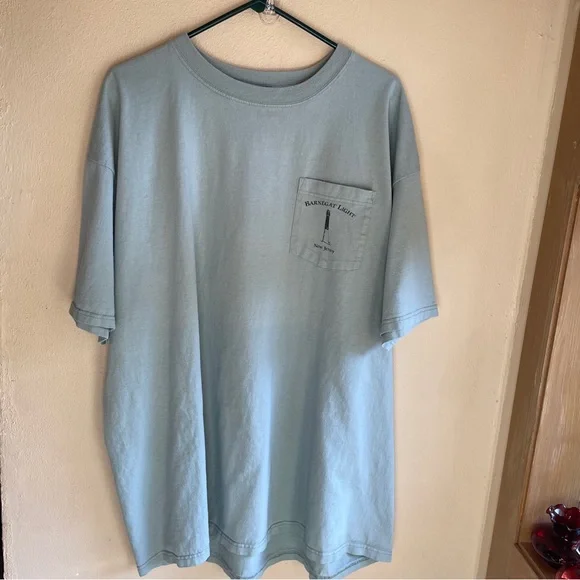 Vintage New Jersey Blue Fish Barnegat Light Tshirt. Mint Green. Anvil Tag. 3XL - Picture 2 of 9